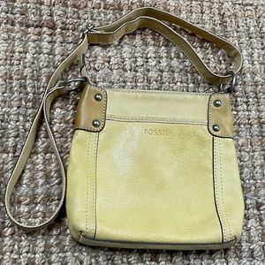 Fossil Yellow Leather Purse